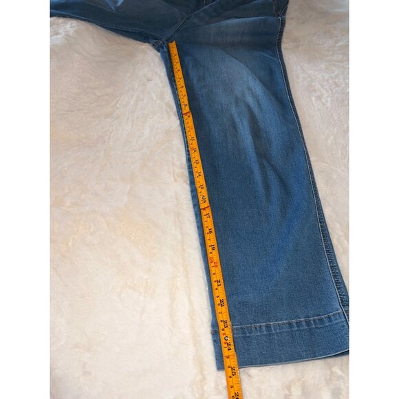 Scoop Women’s Stretch Denim Jumpsuit –‎ Size 8, Cropped, Drawstring Waist - Picture 13 of 14